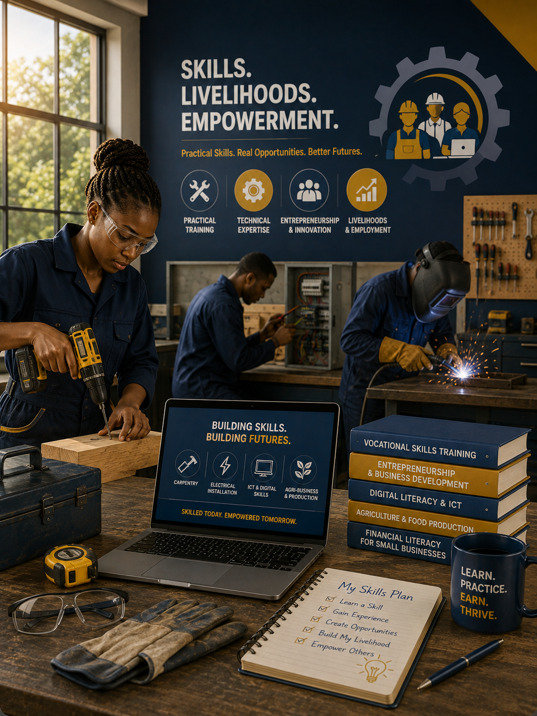 School of Vocational and Technical Skills for Livelihoods (VTS) poster